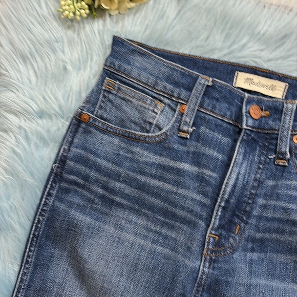 Madewell 10” High-Rise Skinny Jeans Cutout Tulip Hem Edition Sz 26 - Picture 4 of 12